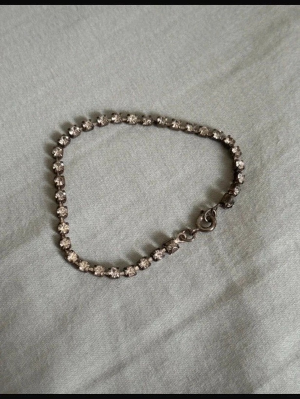 Vintage Crystal bracelet Silver